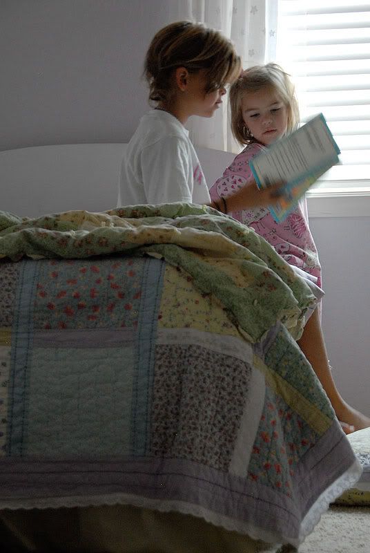 Grace reading to Claire