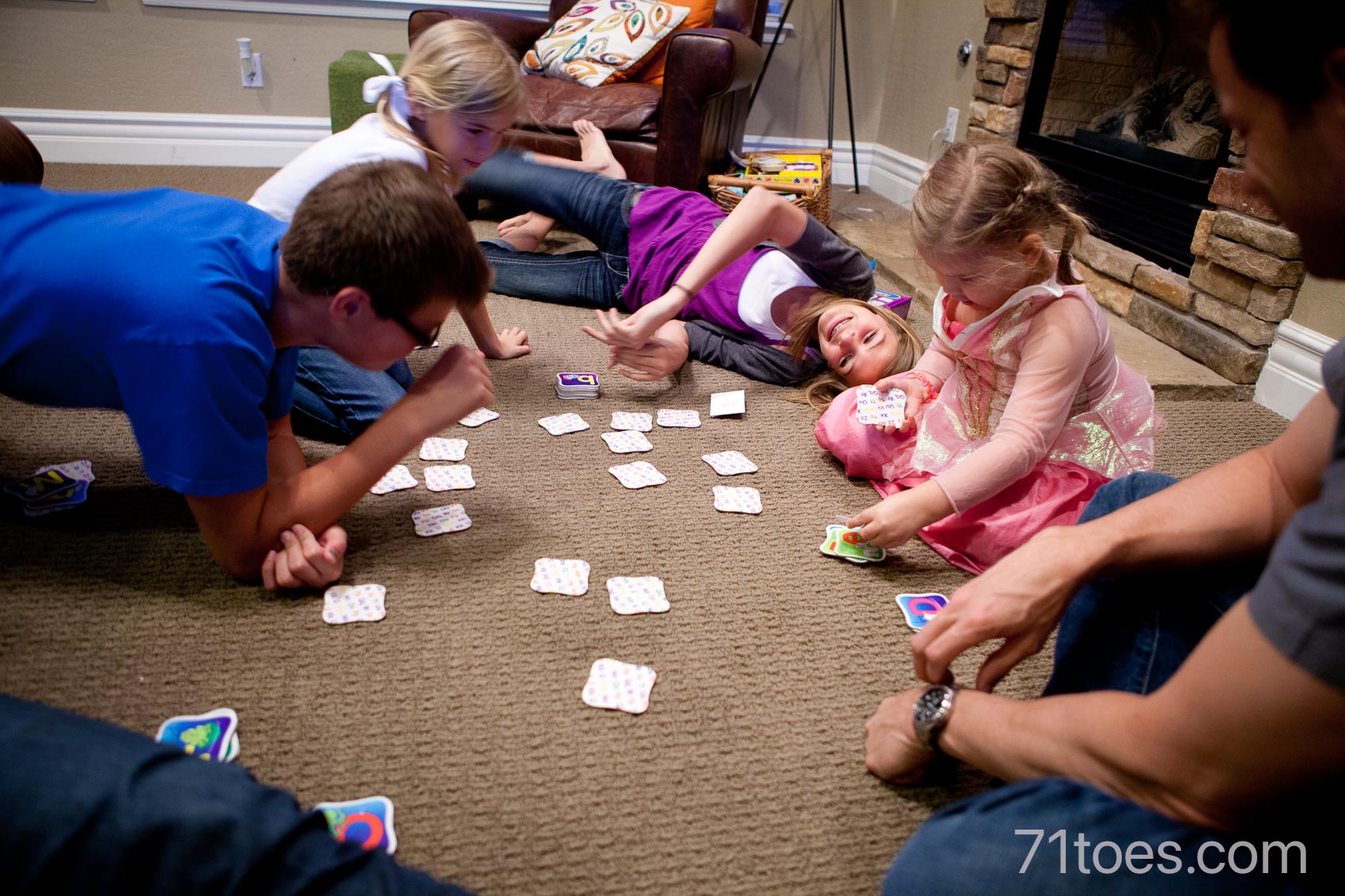family playing games for Family Home Evening