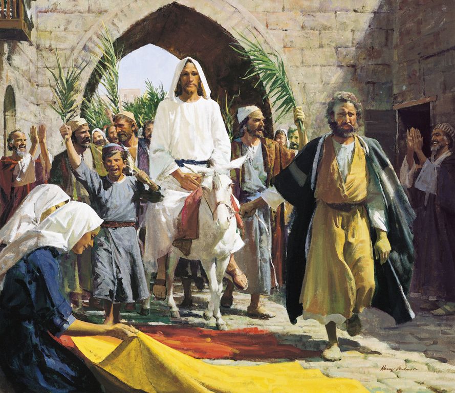 Jesus triumphal entry into Jerusalem on Palm Sunday