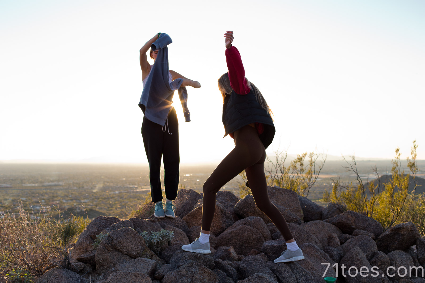 a sunset hike — back to being the boss