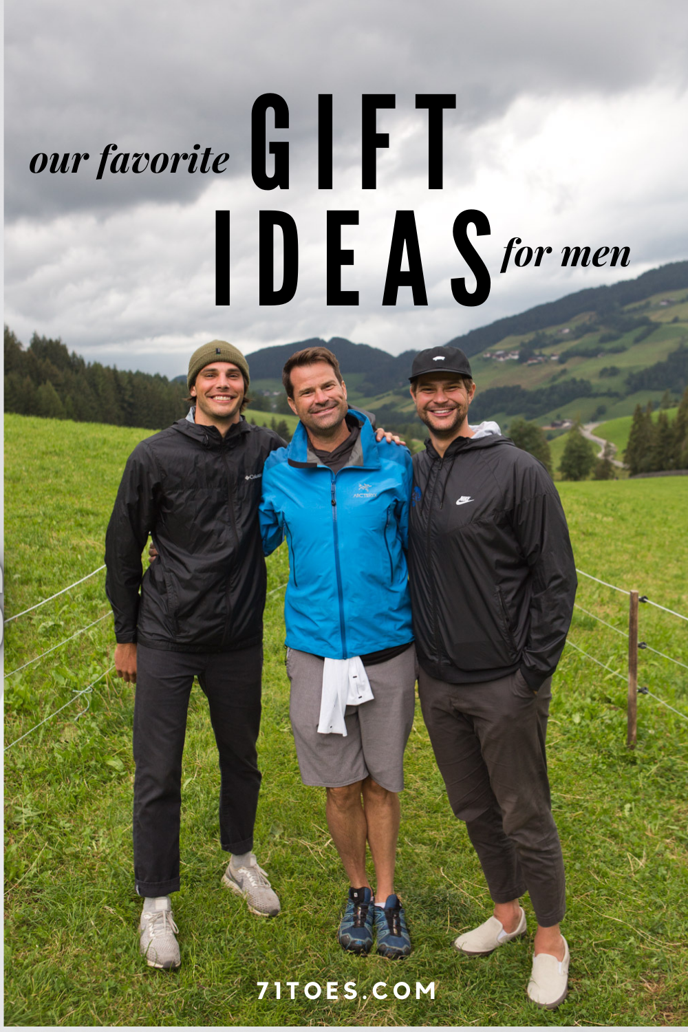 Dave, Carson and Max smiling on this link for Gift ideas for Men