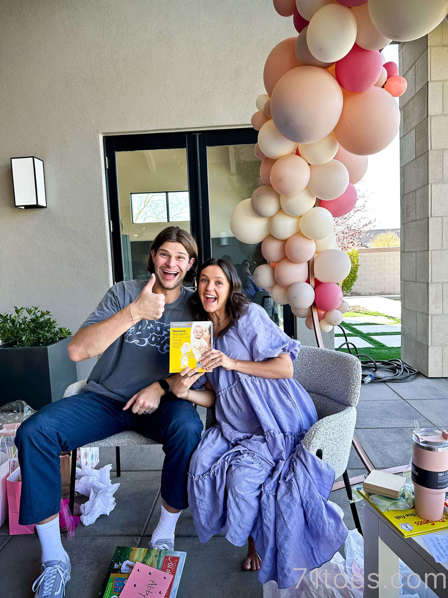 Max and Abby at their baby shower