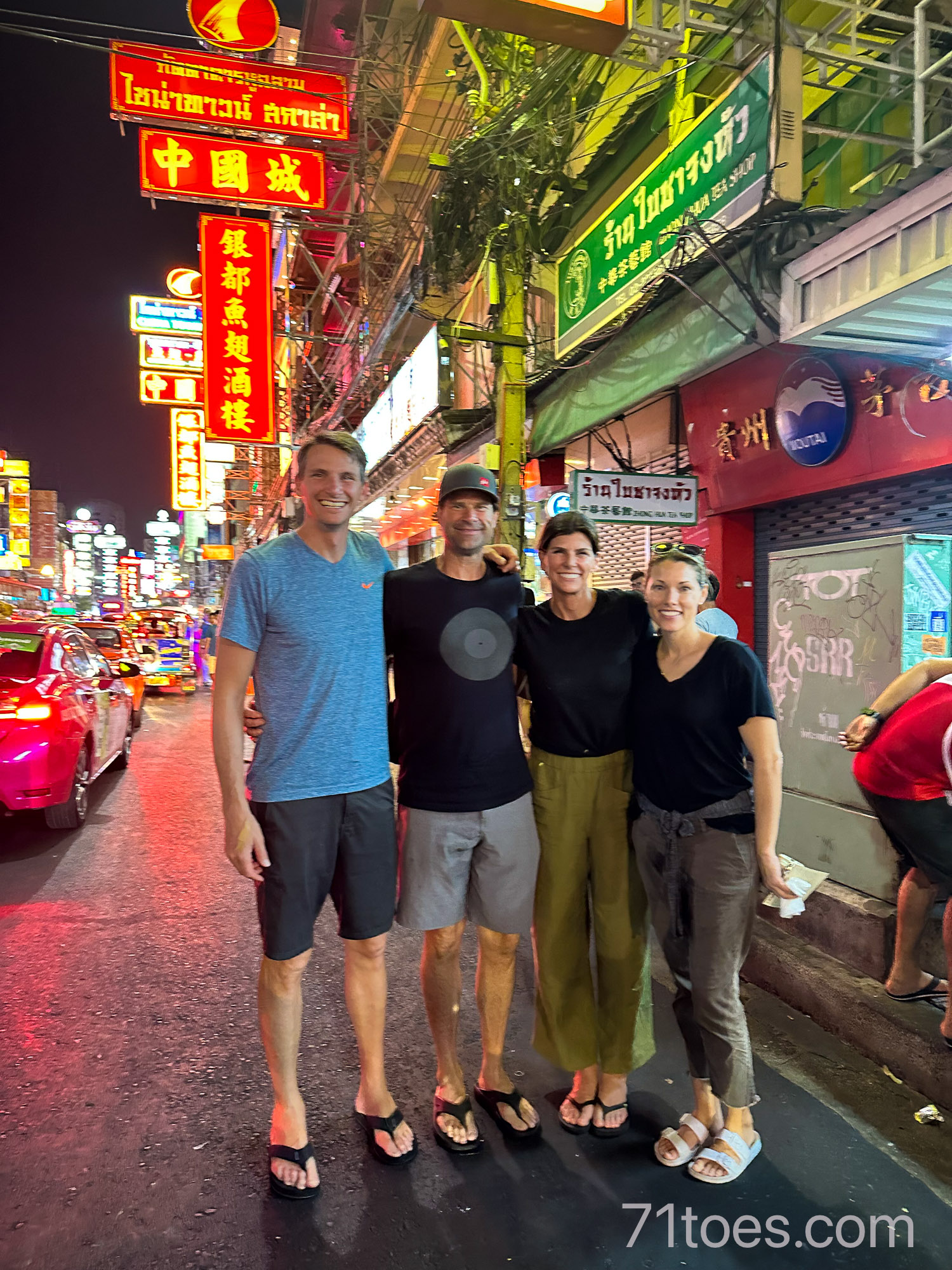 Noah, Kristi, David and Shawni in Chinatown, Bangkok