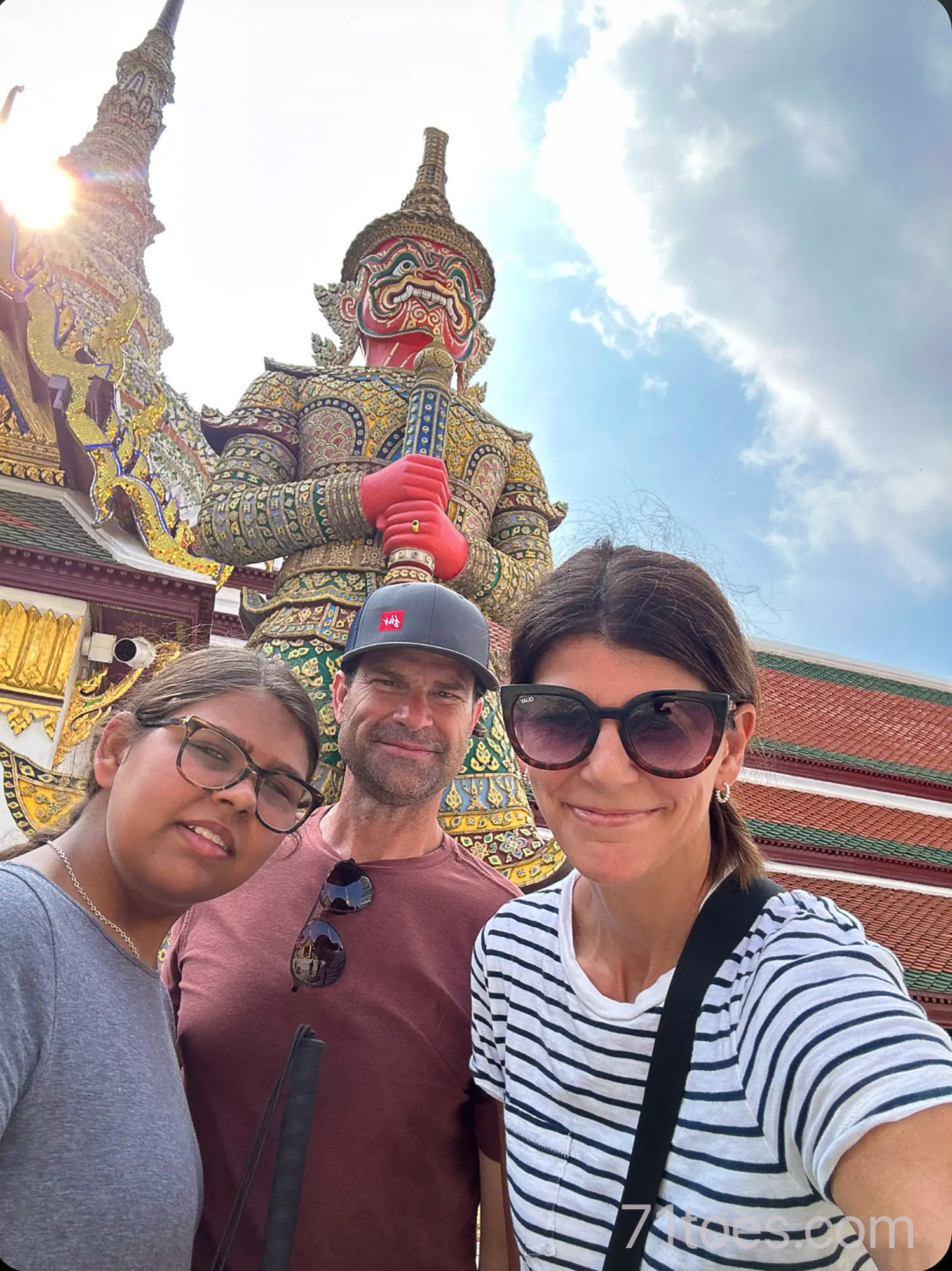 Dave, Shawni and Lucy at The Grand Palace in Bangkok
