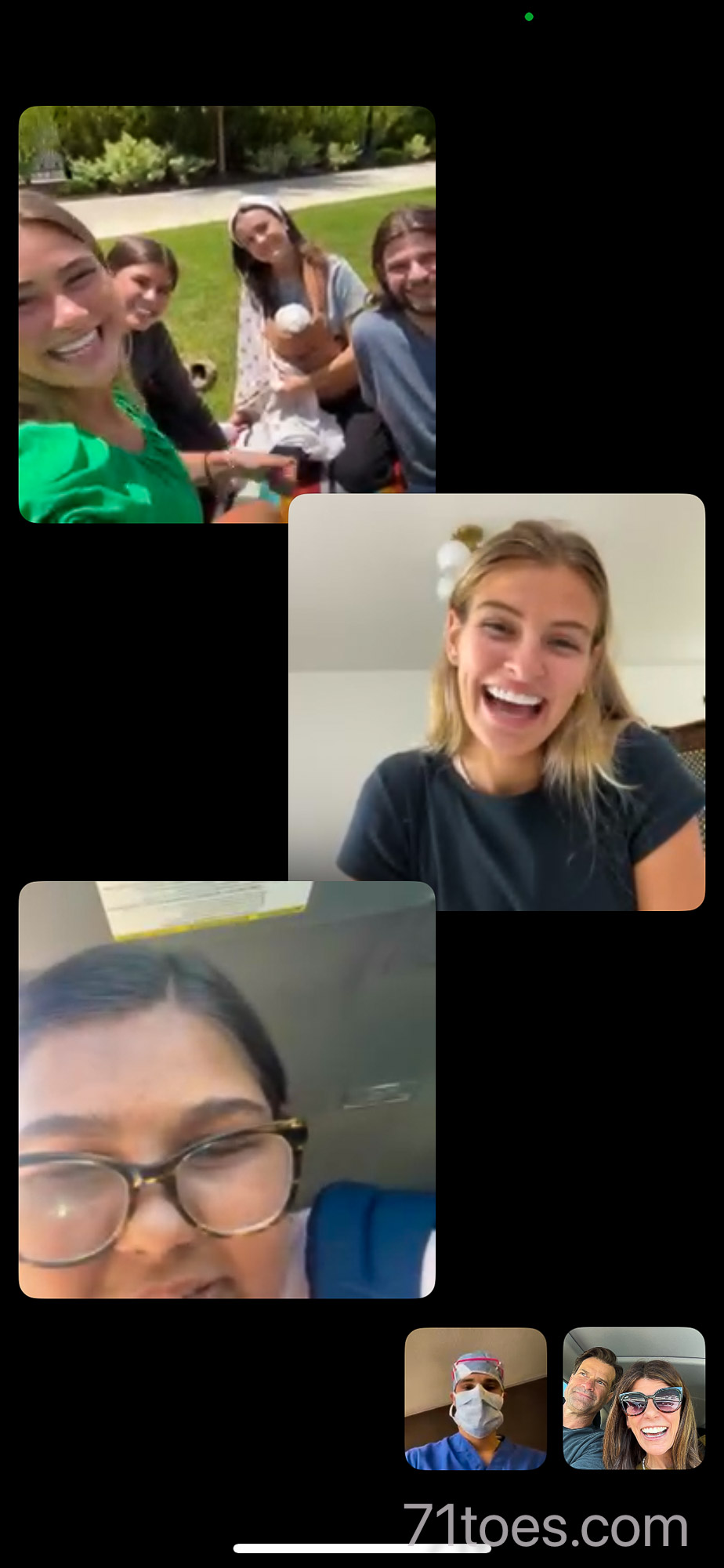 Our family FaceTime call after Claire read us her mission call