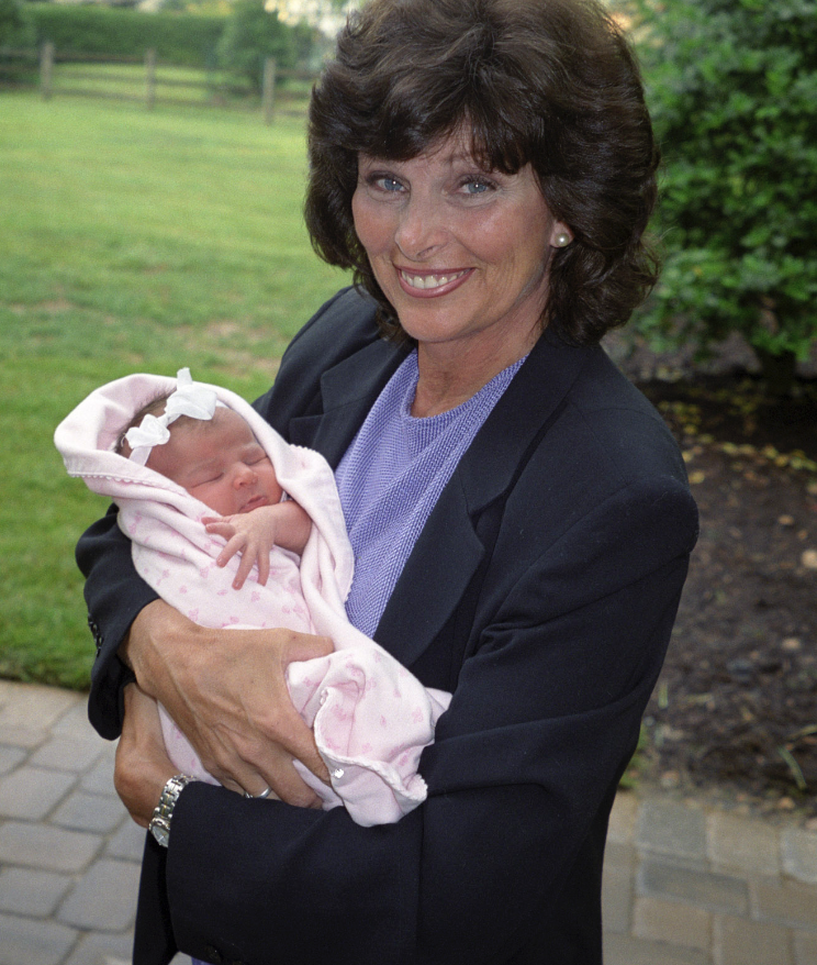 my mom with baby Grace