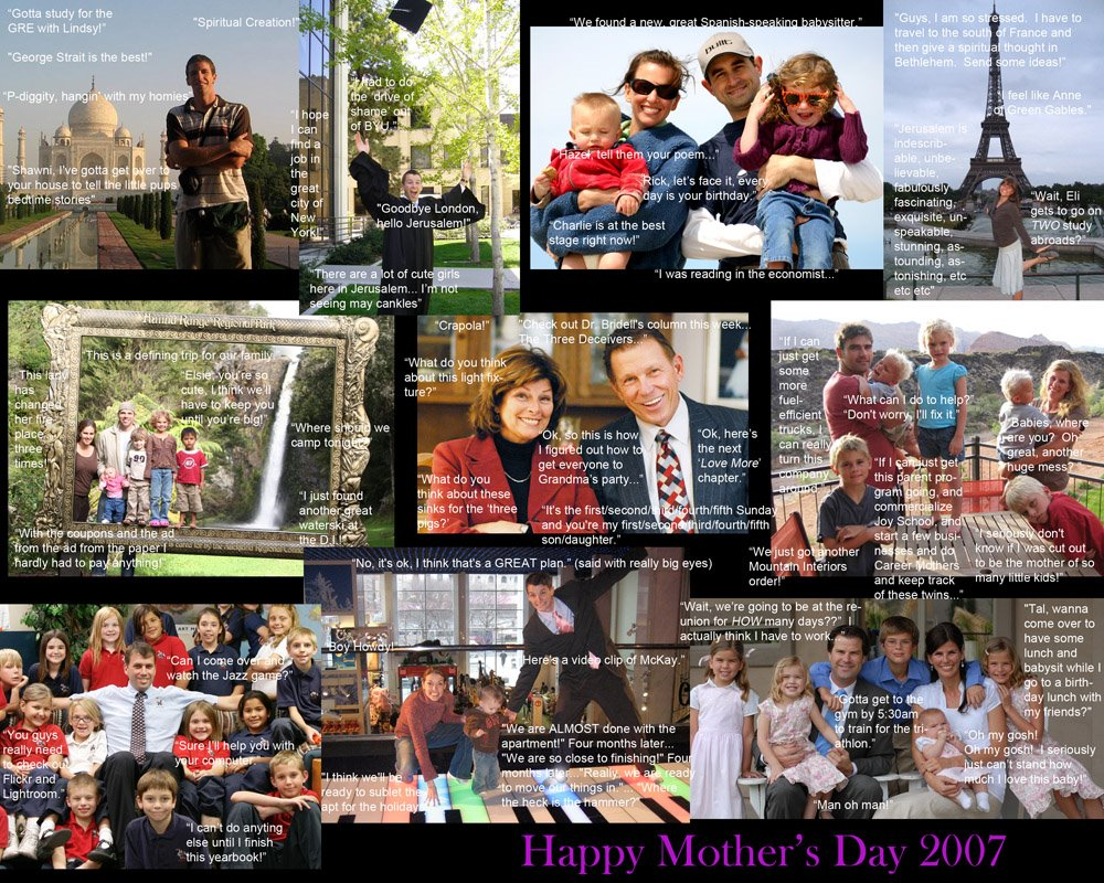 Mother's Day collage for my mom