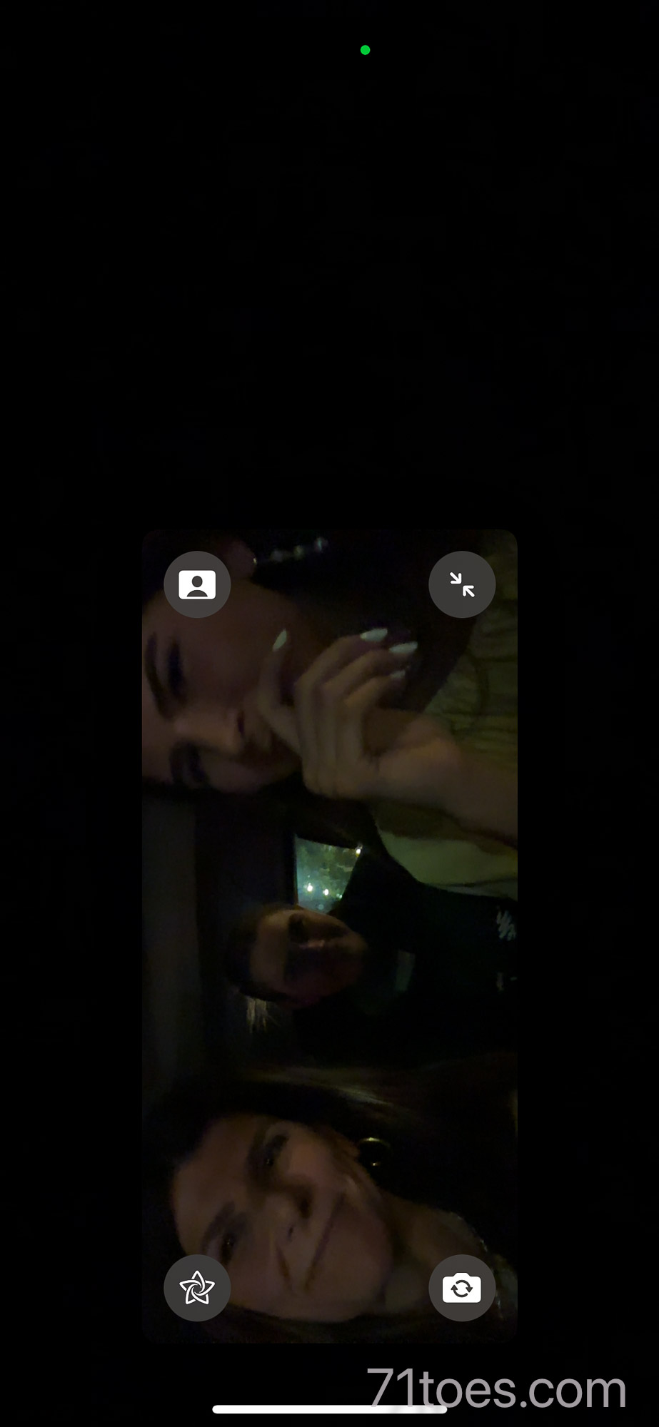 Screenshot of Shawni, Grace and Claire reading on FaceTime with Lucy, connecting while far apart.