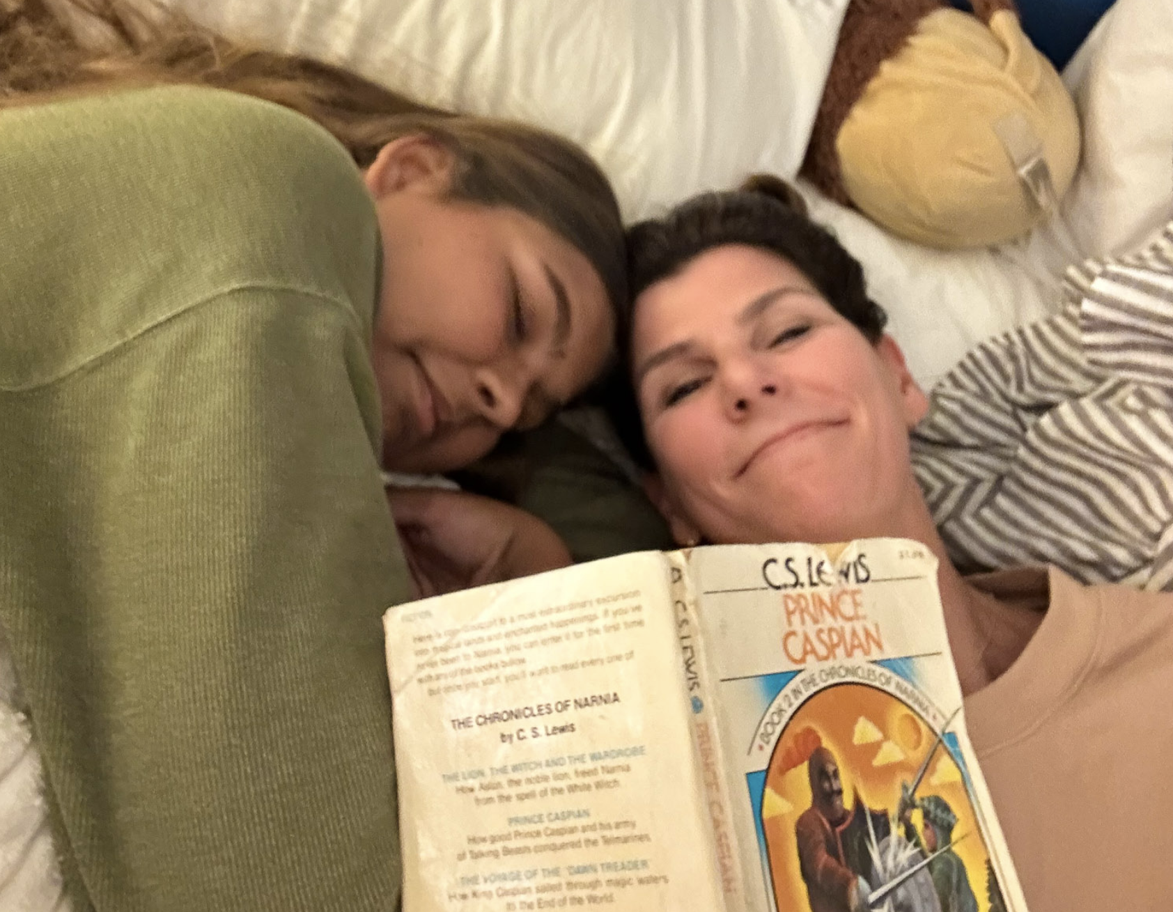 Shawni reading Narnia with Lucy