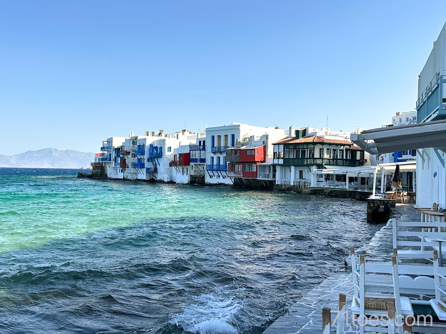 A view of "Little Venice" in Mykonos