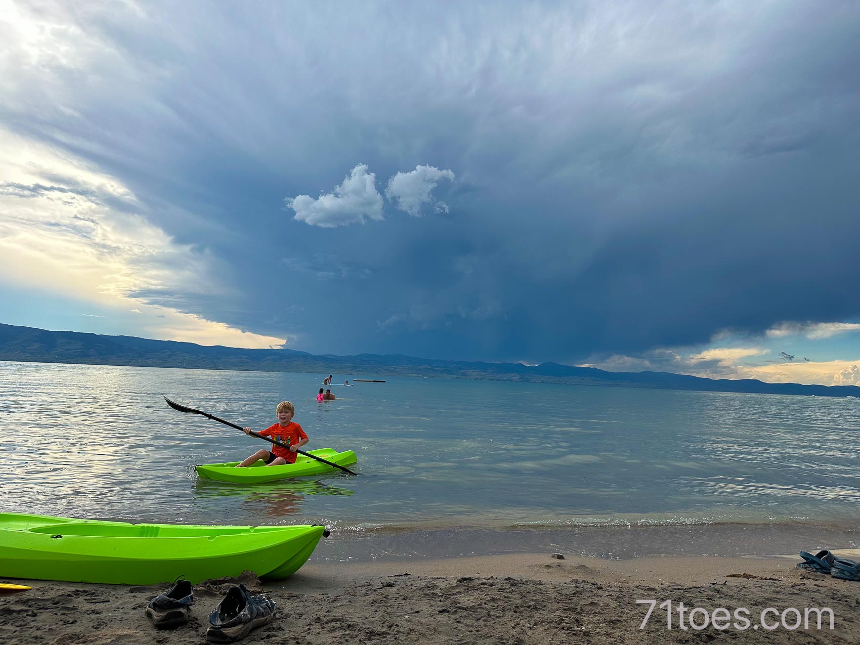 Bear Lake with a storm rolling in.