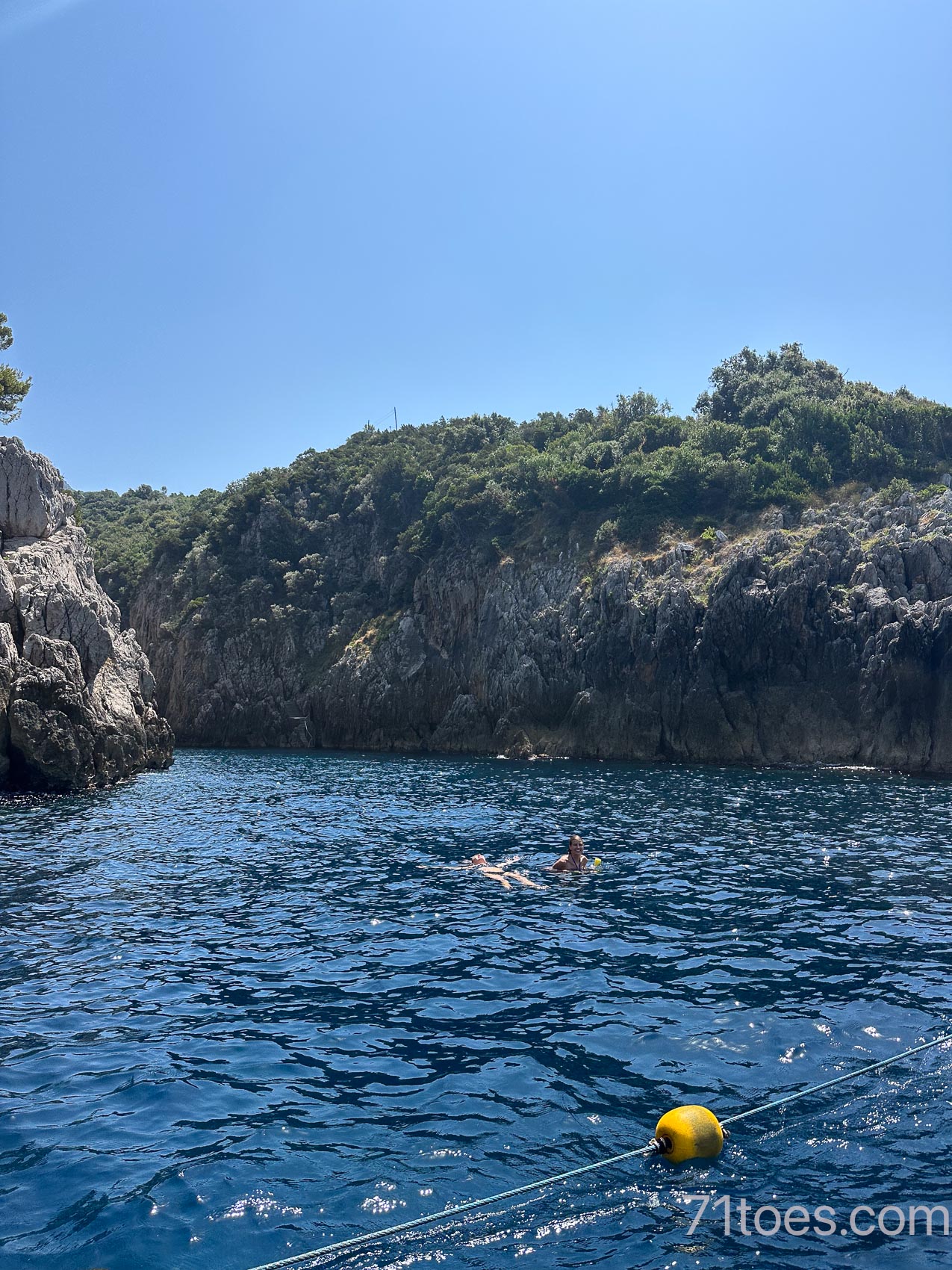 A swimming spot on the Amalfi Coast