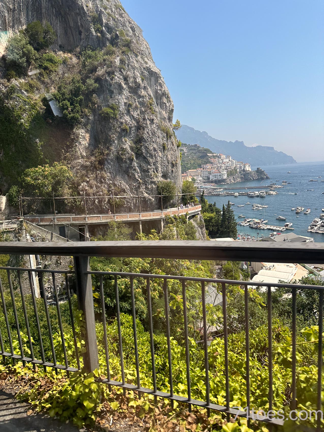 Tiny roads clinging to cliffs on the Amalfi Coast