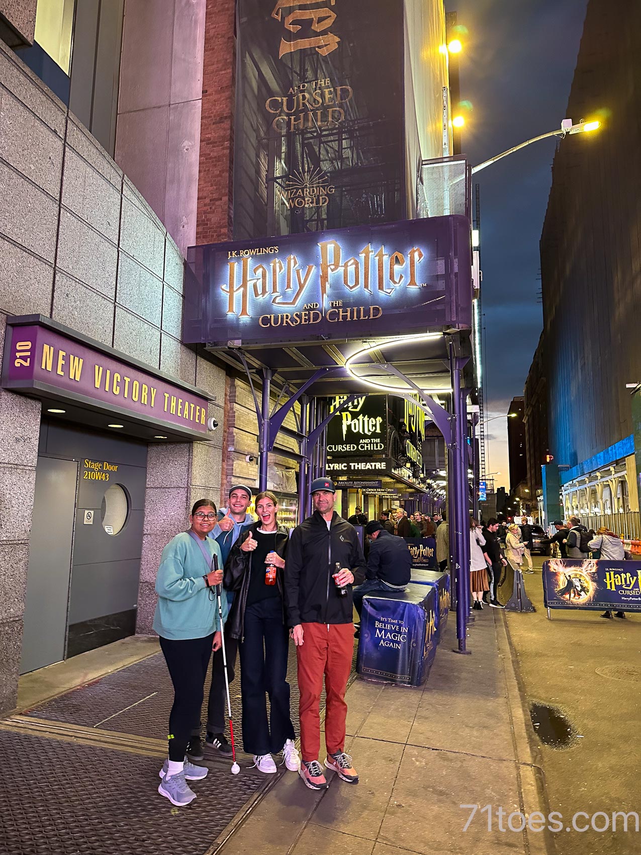 Dave, Elle, Carson and Lucy at Harry Potter on broadway