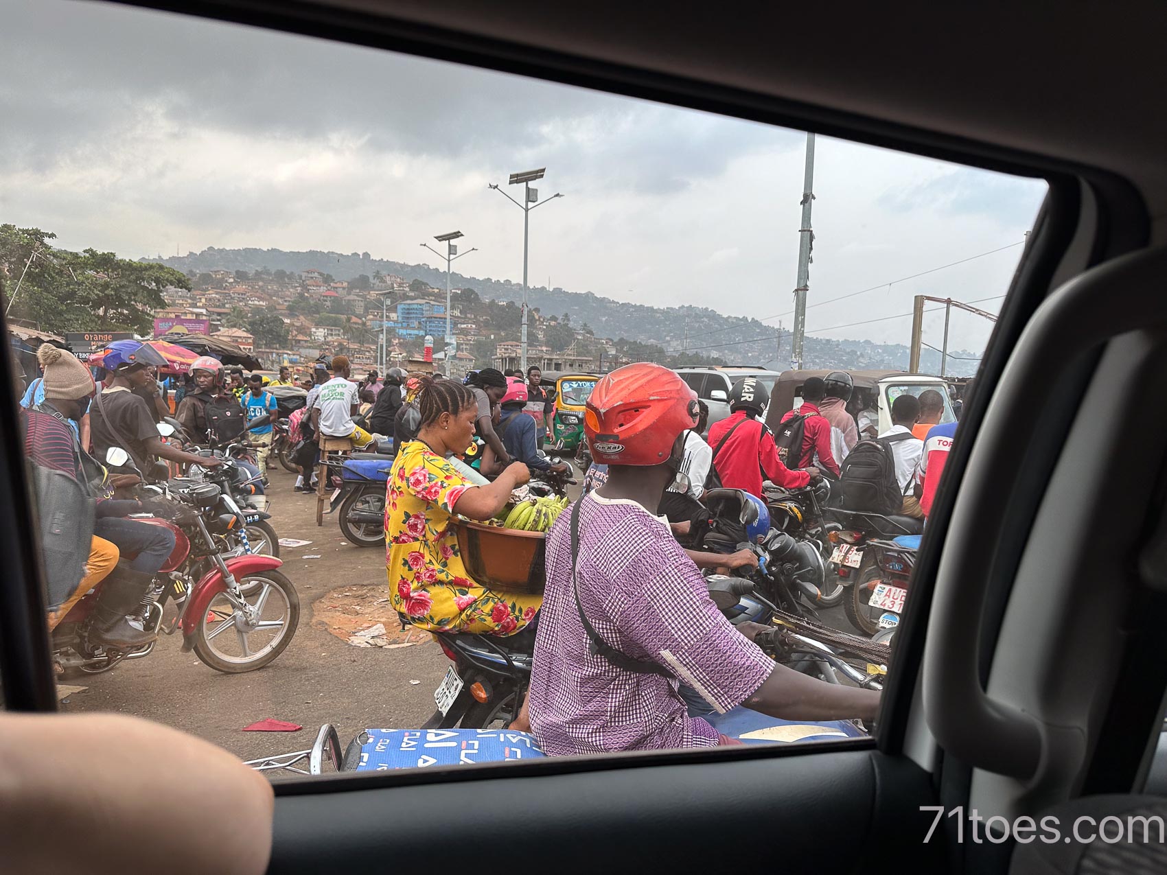 the view from the car window in Sierra Leone