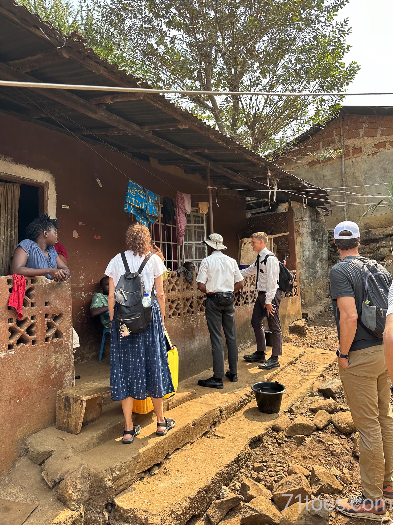 visiting families in Freetown