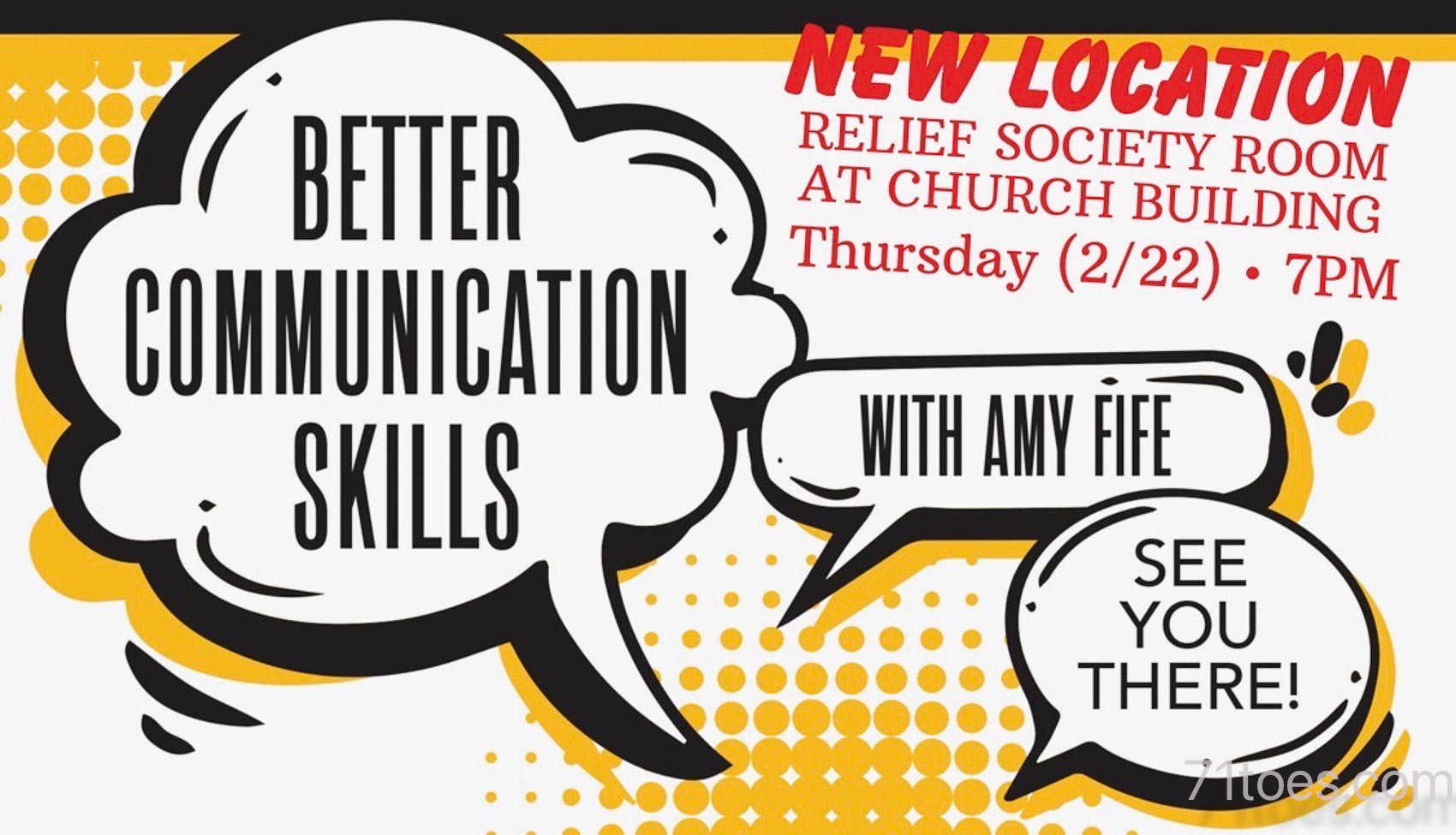invitation to our church "better communication" night