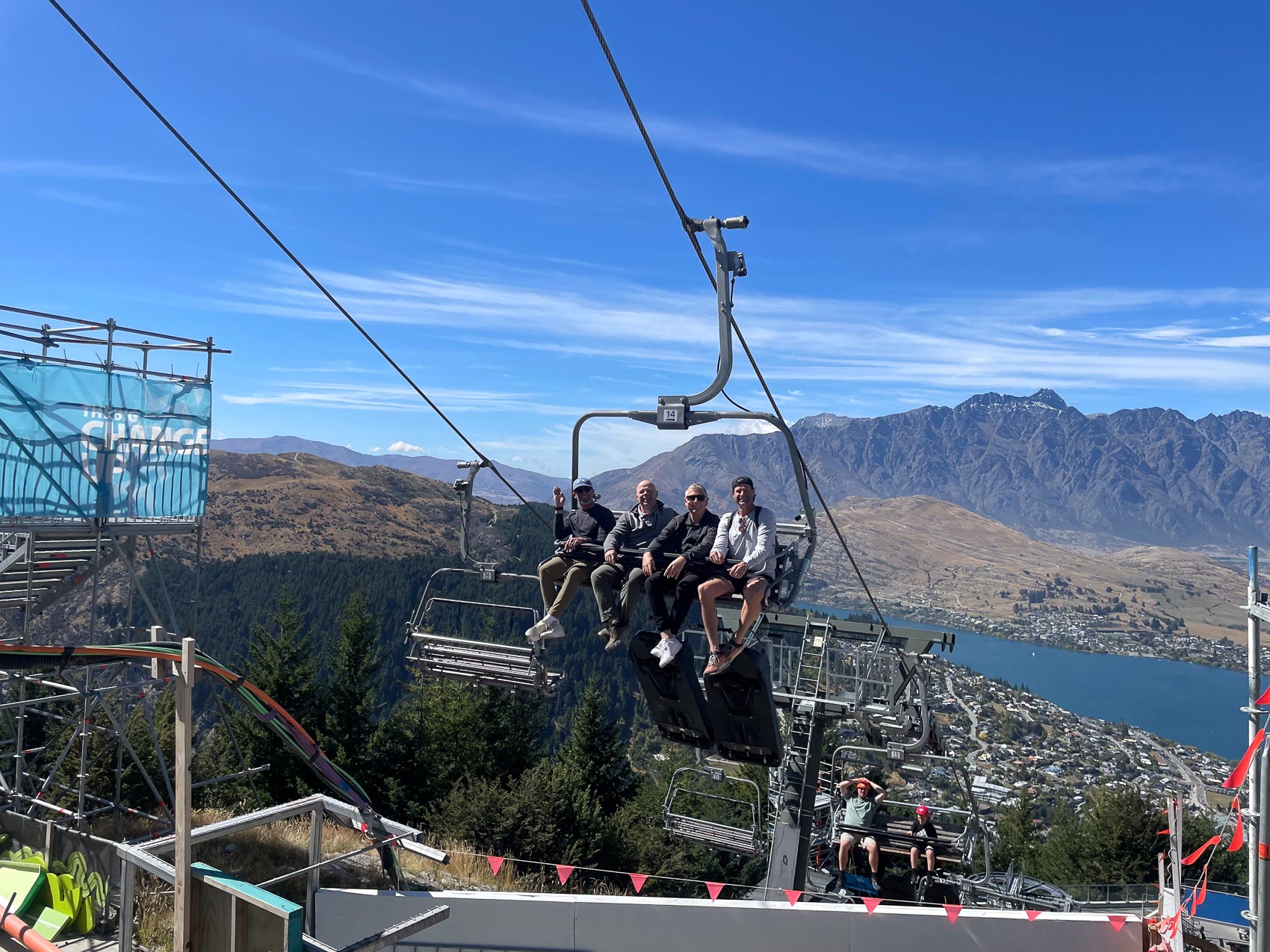 the ski lift to get to the luge run in New Zealand