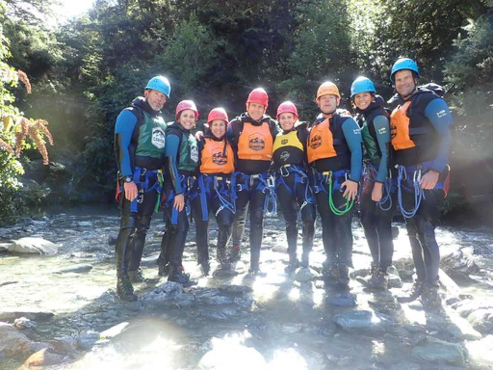 our group canyoning in New Zealand